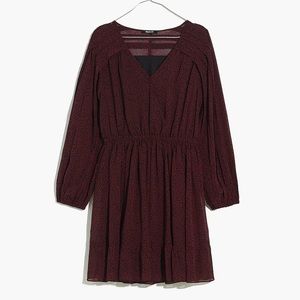 Madewell (Re)sourced Georgette Faux-Wrap Mini Dress in Size: Medium